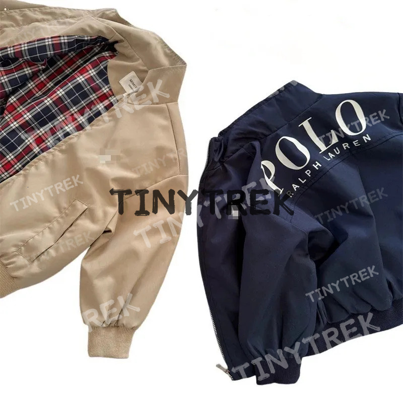 Autumn Winter POLO Childrens Embroidery Jackets Girls Cotton Outerwear Baby Clothes Boys Coats Kids Clothing