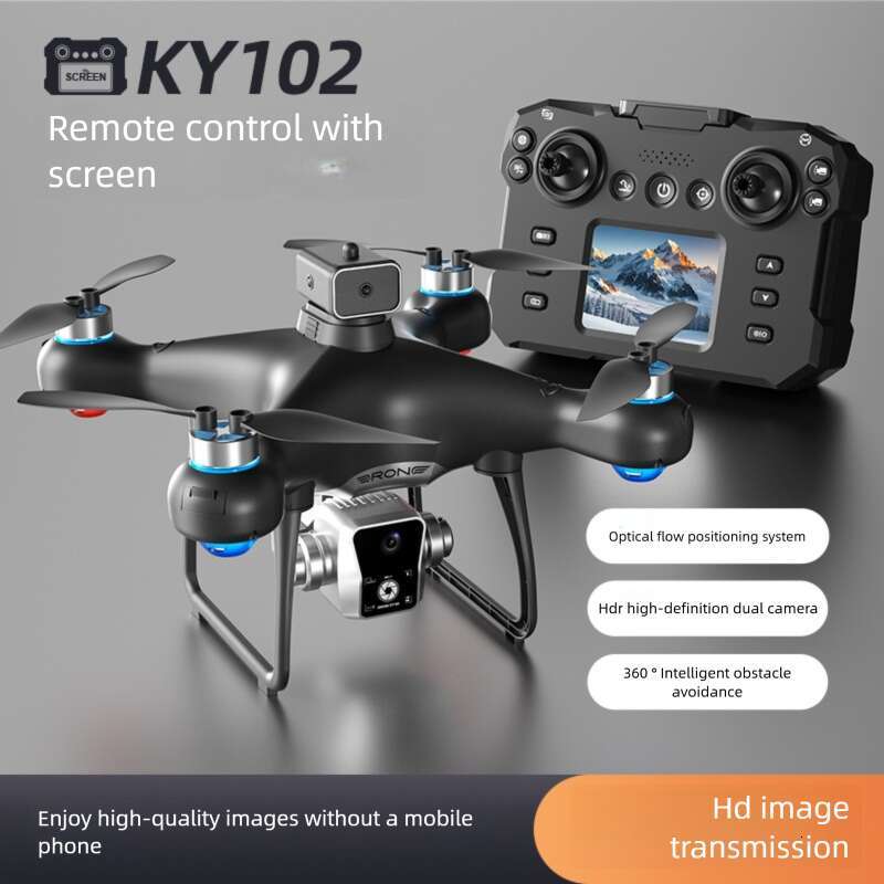 KY Drone With Screen Optical Flow Positioning Quadcopter Brushless Motor Remote Control Aircraft Toy