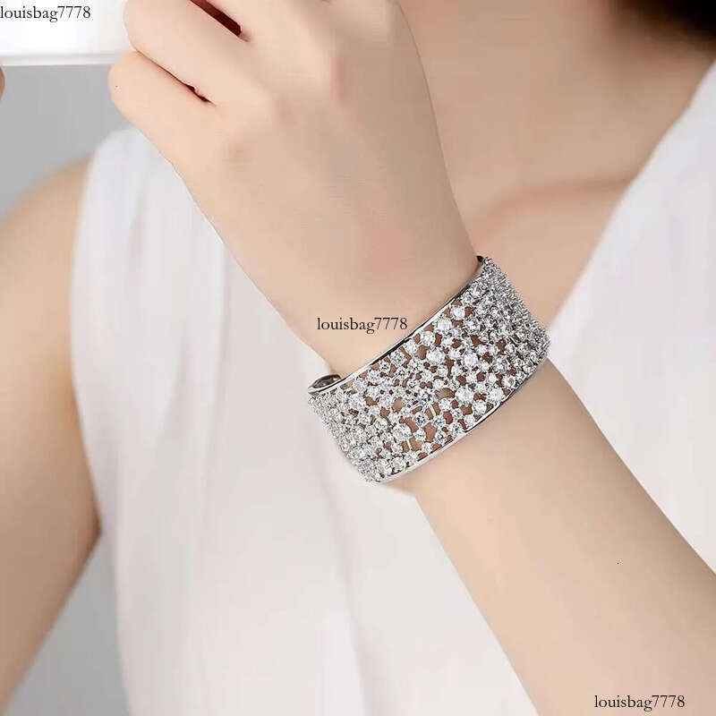 DHCollections Europe America High Grade Jewelry Inlay Multi Layer Shiny Small Zircon Adjustable Bracelet for Women Party Gifts