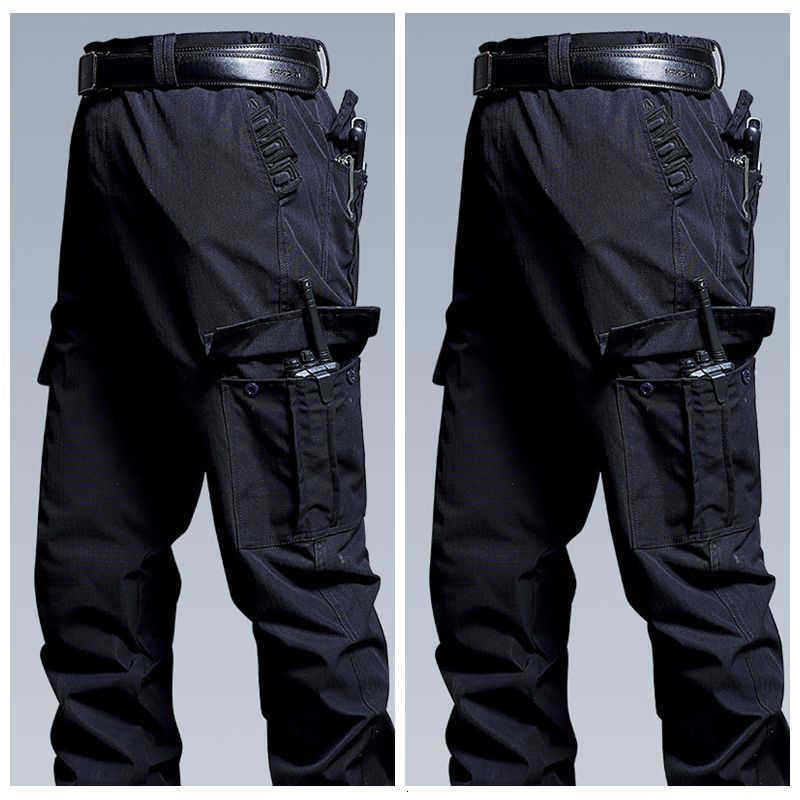 Spring and Autumn men's workwear straight-leg pants with multiple pockets, elastic mesh camouflage, wear-resistant and dirt-resistant, W241009