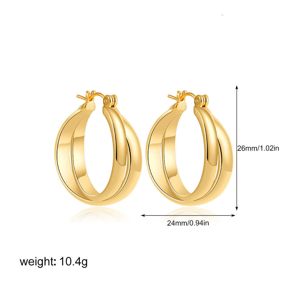 Earrings Designer Luxury earring jewelry for women Cross Copper plated with 18K gold Simple Elegant Fashion High-end Festival Vacation gifts