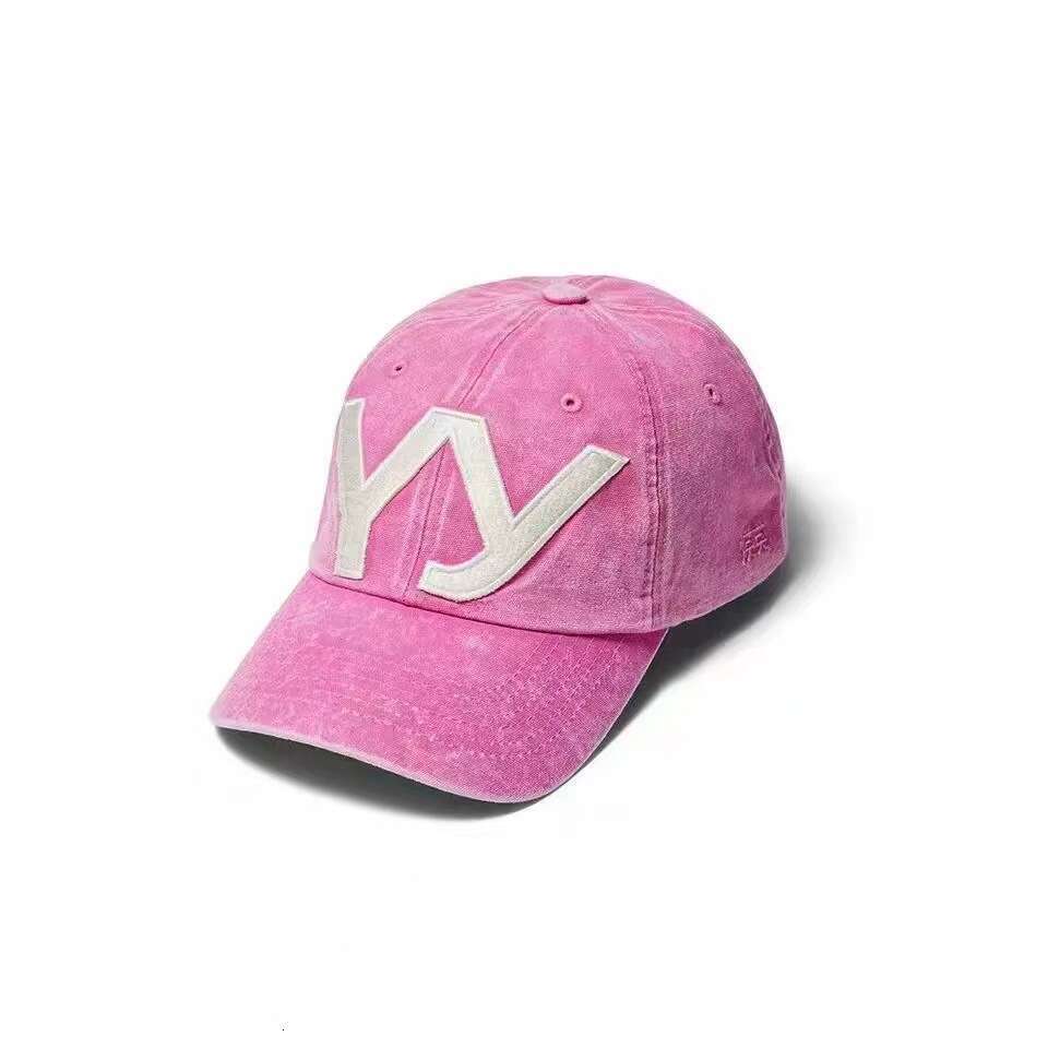 Korean Openyy Vintage Letter Embroidery Print Baseball for Men and Women, Face Slimming Sunshade Cap