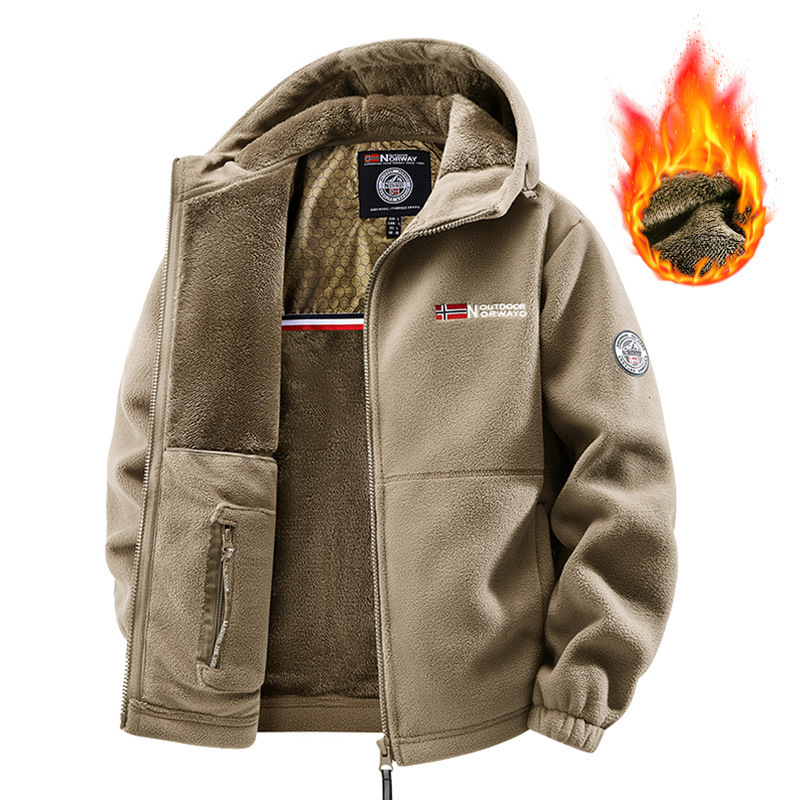 Plus Size Middleaged and Elderly Mens Jacket Youth Fleece Jacket Sports Couple Style Norwegian Warm 250930