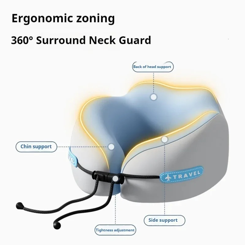Memory Foam Neck Pillow Travel Pillow Portable U Shape Pillow for Airplane Or Office Home Comfort Support 250929