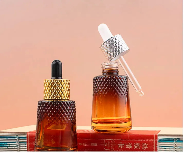 5/10/25pcs 30ml Glass Dropper Bottle Aroma Liquid Bottle Perfume Essential Oil Bottle Attar Oil Bottle Refillable 241231