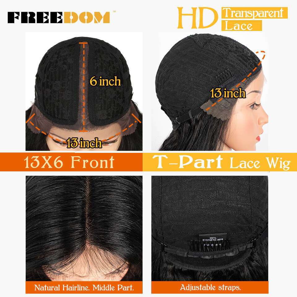 FREEDOM Synthetic Front For Women Super Long 38Inch Ombre Blonde Highlight Ginger Straight Lace Cosplay Wigs