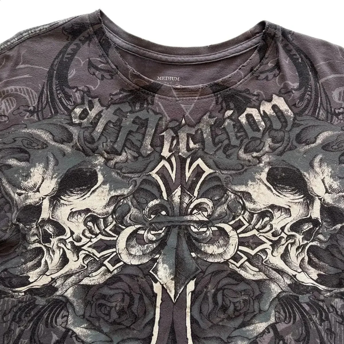 Y2k Pain T-shirt Hip Hop Skull Graphic Harajuku Round Neck Oversized T-shirt Short Sleeve Top Gothic Street Clothing 241231