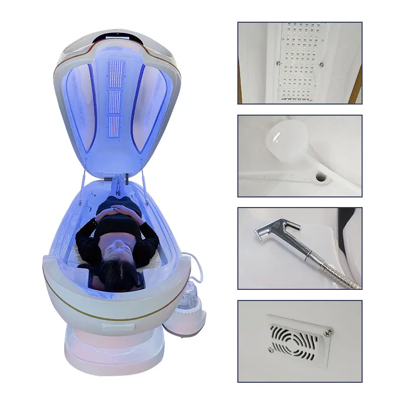 Ozone therapy infrared spa moisture capsule weight loss slimming whitening detox hydrotherapy massage infrared steam pod ozone wet steam sauna pod med