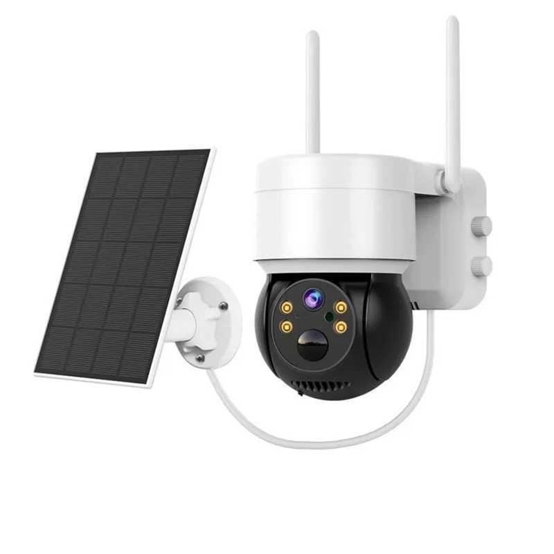 Solar ipc Camera Outdoor Security Protection WiFi SurveillanceWith Solar Panel Human Detection PTZ CCTV HD ICSEE i66 smart solar Z241231