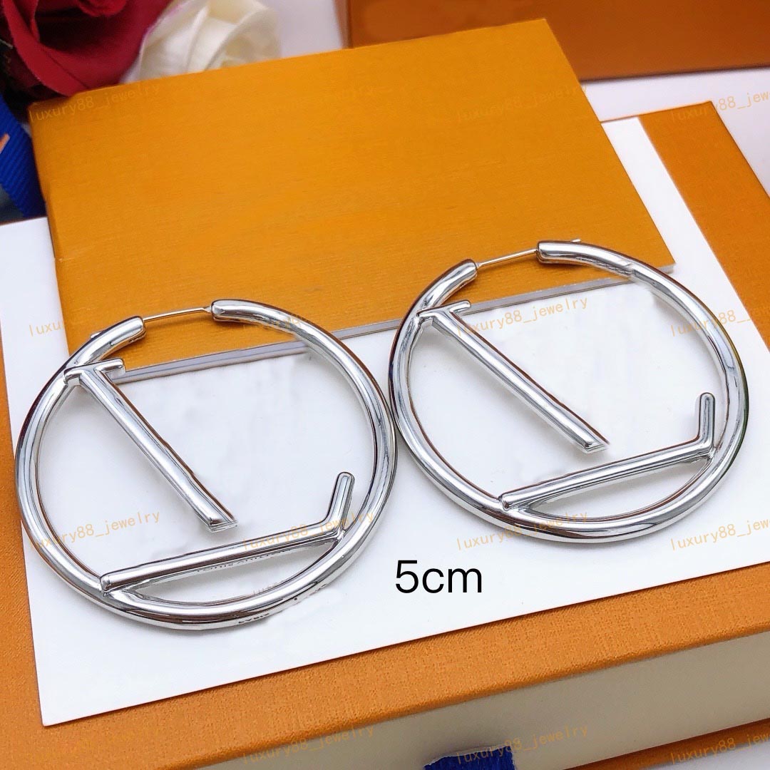 Designer earrings Hoop earrings high quality classic letters Designer Jewelry Gold/Silver 3cm/4cm/5cm Fashion ladies gift wedding party