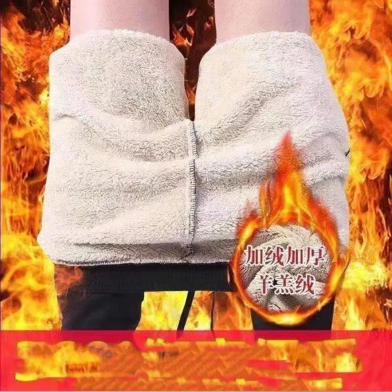 Fashion printed mens cashmere winter hooded sweater thick warm sportswear mens casual suit two-piece set 241231