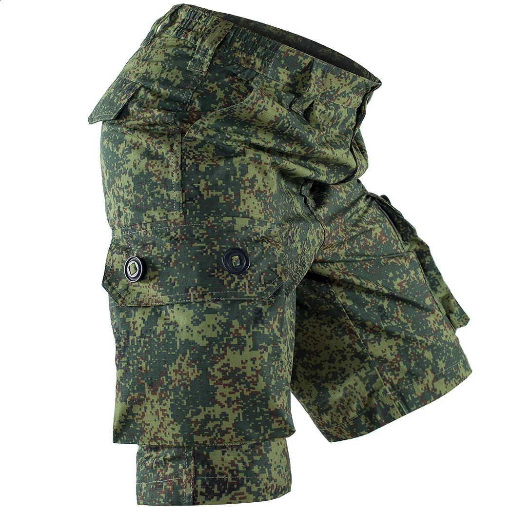 MEGE camouflage casual shorts mens tactical camouflage cargo shorts military gym running sprint set 241231