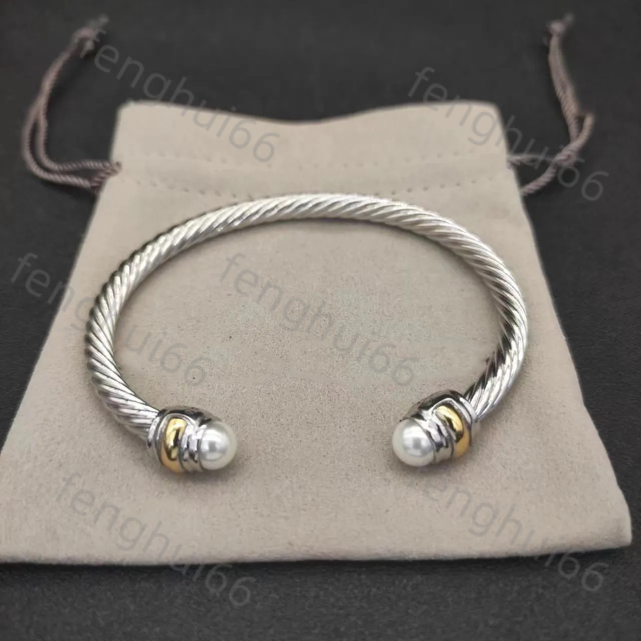 David Yerman Classic Retro Bracelet Designer K Gold Bracelet Fashion Accessories Punk Designer Jewelry Colorful Moissanite Jewelry Women Different Sizes 219