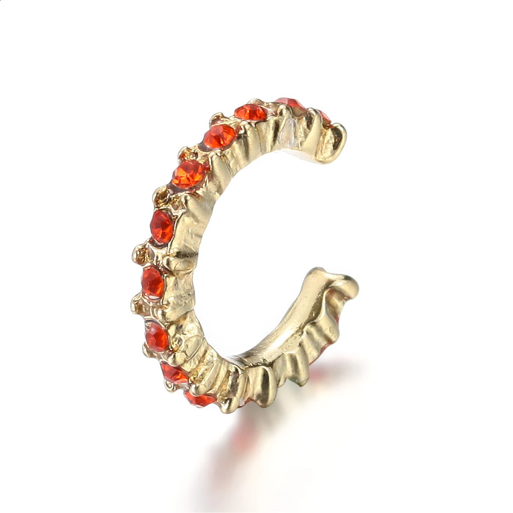 Bohemian Not Pierced Ear CZ Cuff Earrings Cubic Zirconia Round Clip Earring Fashion Women Jewelry Party 241225