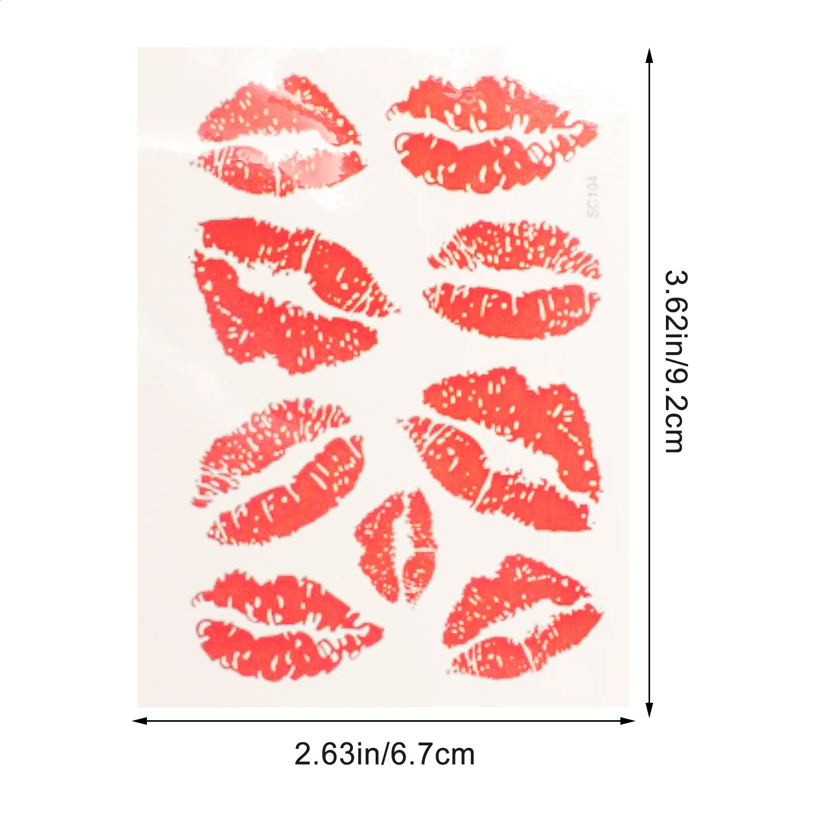 6 Pcs Kiss Stickers Body Decorations Fashion Waterproof Temporary Tattoos For Adults 241230