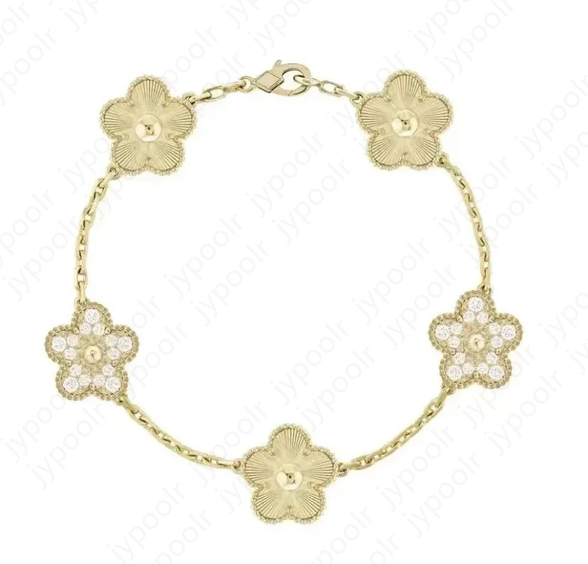 Designer for clover High quality Titanium steel jewelry dia Agate bracelet Men and women Classic fashion braclet