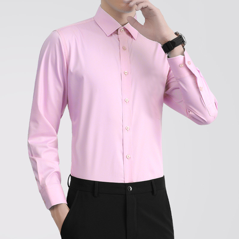 H574 Men's long sleeve slim fit shirt with suit shirt men's professional workwear