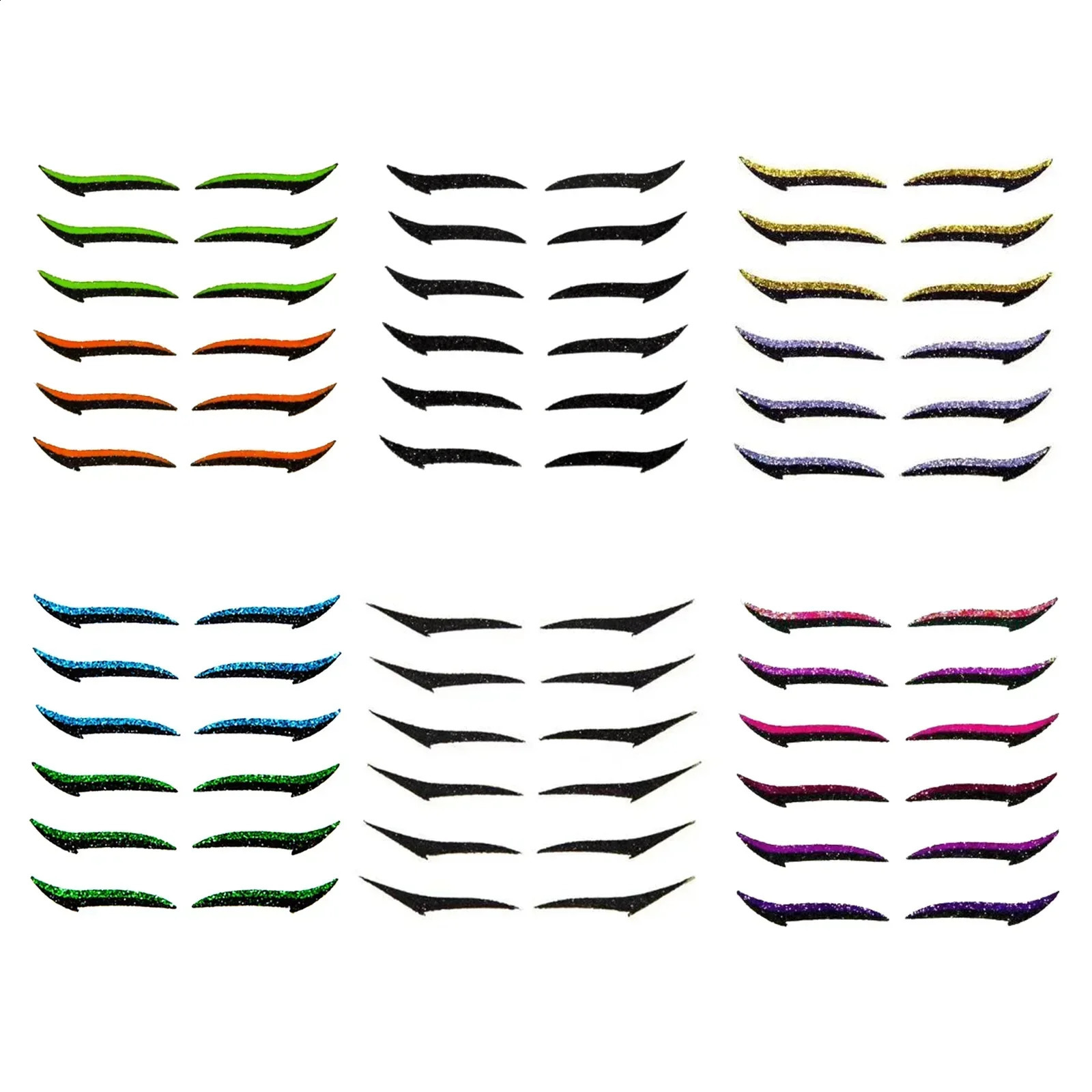 Glitter Double Eyelid set Line Stickers Eyeliner Sticker Reusable Eyes Makeup Selfadhesive Beauty Accessories 241230
