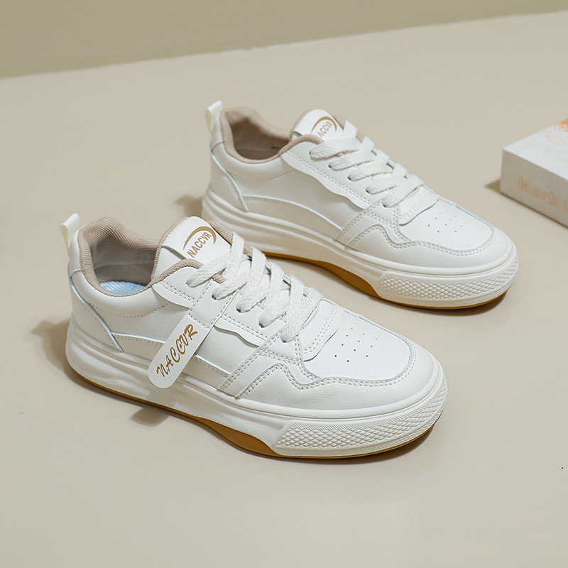 Womens Shoes Spring New Student Korean Trendy Versatile Thick soled White Shoes Spring and Autumn Casual Shoes