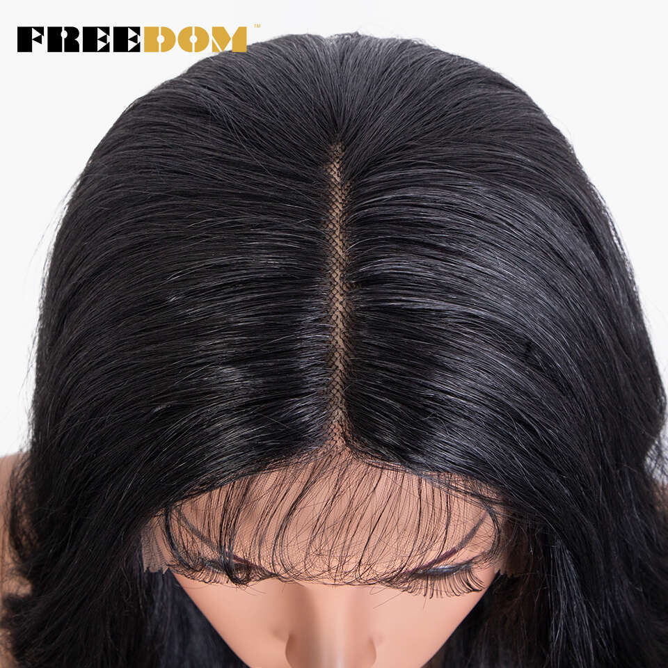 FREEDOM Synthetic Front For Black Women Super Long Body Wavy Lace Brown Ombre Pink Wig Cosplay Wigs Heat Resistant