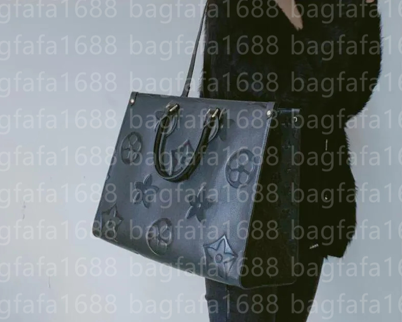 On The Go Tote Large Emboss Mummy Bag Luxurys Handbags Totes 41cm 33cm Onthego Bag GM MM 12 Colors Bag Luxury shopping bags Top quality handbags shoulder purses