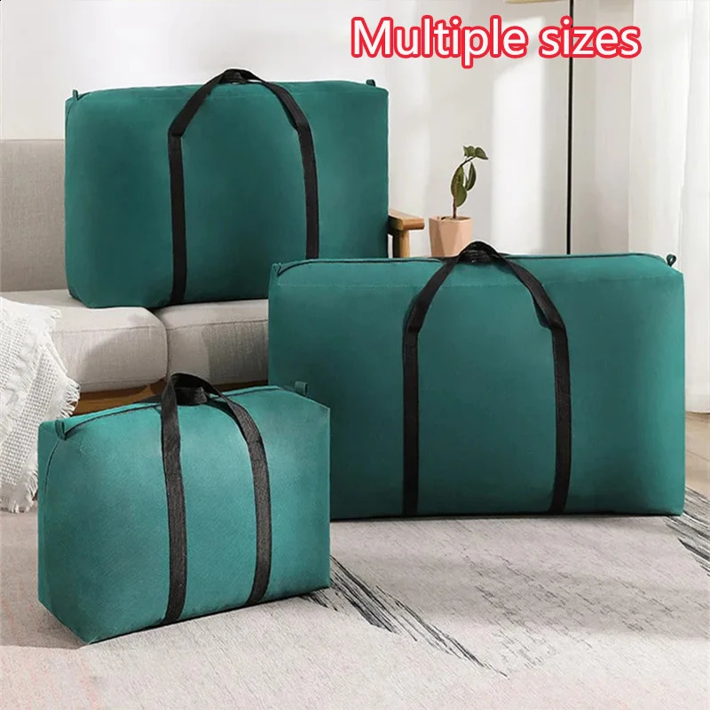 Big Capacity Storage Bag Portable Waterproof Dustproof Moistureproof Quilt Clothes Closet UnderBed Packing Organizer 241226