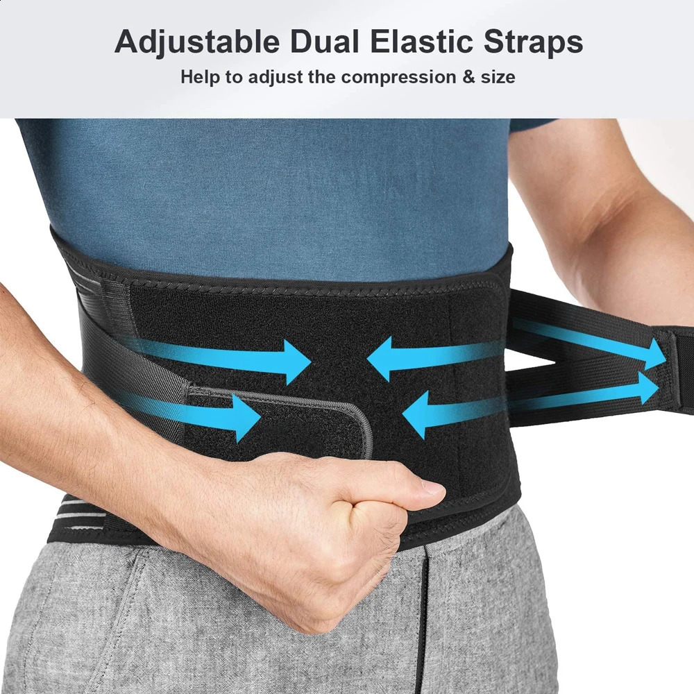 Double Pull Back Lumbar Support Belt Waist Orthopedic Corset Spine Decompression Waist Trainer Brace Home Gym Back Pain Relief 241231