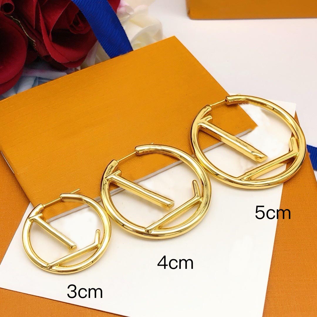Designer earrings Hoop earrings high quality classic letters Designer Jewelry Gold/Silver 3cm/4cm/5cm Fashion ladies gift Wedding party Valentine's Day