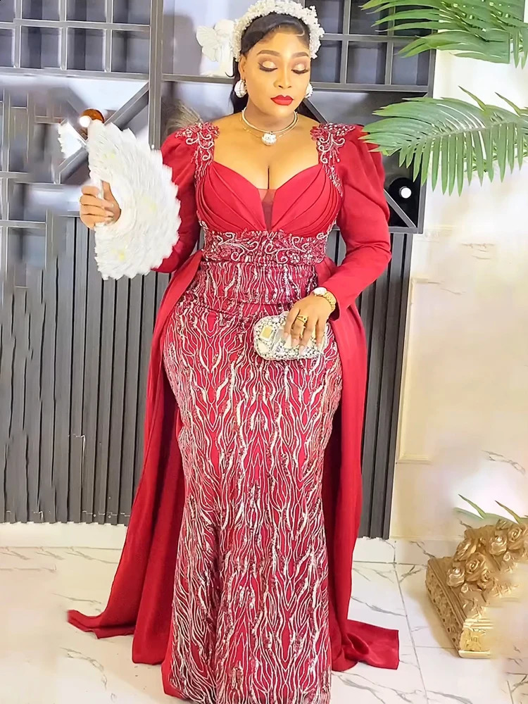y Vintage Dresses For Women Wedding Party Prom Evening Gown Long Sleeve Dress Dashiki Sequin Robe Turkey African Clothing 241231