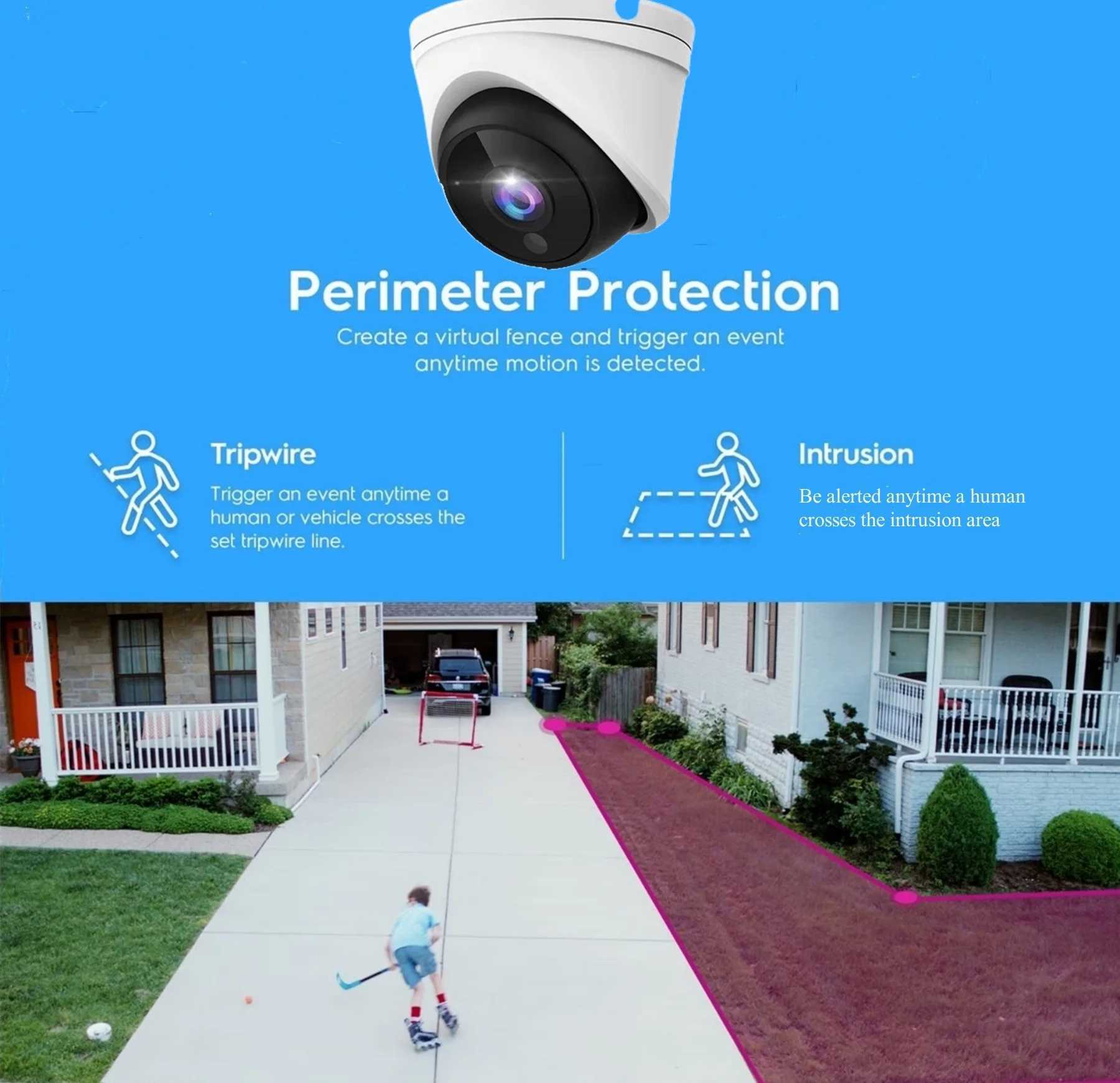 4K 8MP Outdoor 5MP/4MPP IP Camera POE Waterproof H.265 Security Surveillance De CCTV Camera with Au IR Humanoid detection Z241231