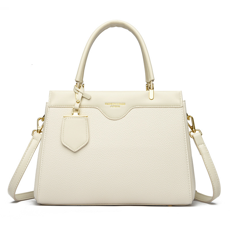 Advanced fashion genuine leather new women's crossbody bag, large capacity single shoulder handbag, versatile middle-aged mother bag