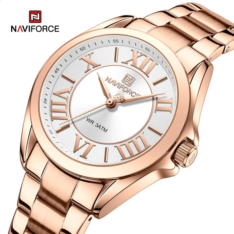 NAVIFORCE Women Watches Fashion Casual FemaleLadies Stainless Steel Quartz Wristwatches Life Waterproof Girlfriend Gift 241225