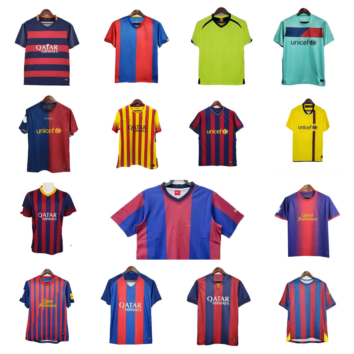 Retro Soccer Jerseys 2003 2004 2005 2006 2007 2008 2009 2010 2011 2012 vintage football shirt T RONALDINHO A.INIESTA 01 02 03 04 05 06 07 08 09 10 11 12 13 14 15 16
