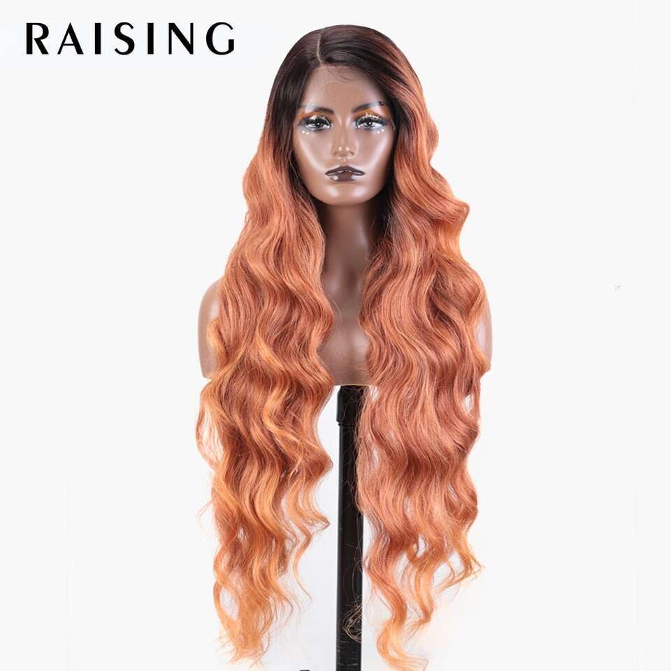 Lace Front Wig Cover T Shape Hand Woven Wig Rebecca Long Curly Hair Synthetic Headband, T-Shaped Lace