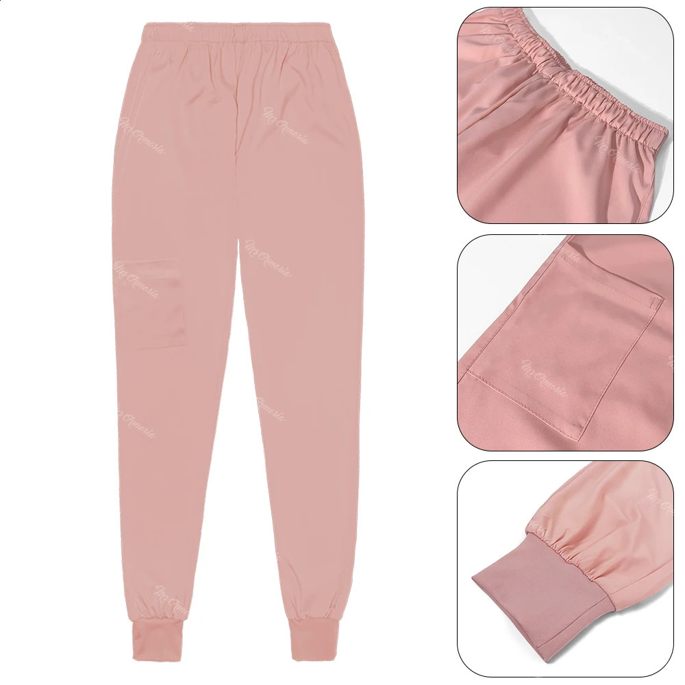 Beauty Topspants Uniform Surgery Scrubs Set Short Sleeve Pet Shop Doctor Nurse Nursing Uniform Women Workwear Scrub Set 241230