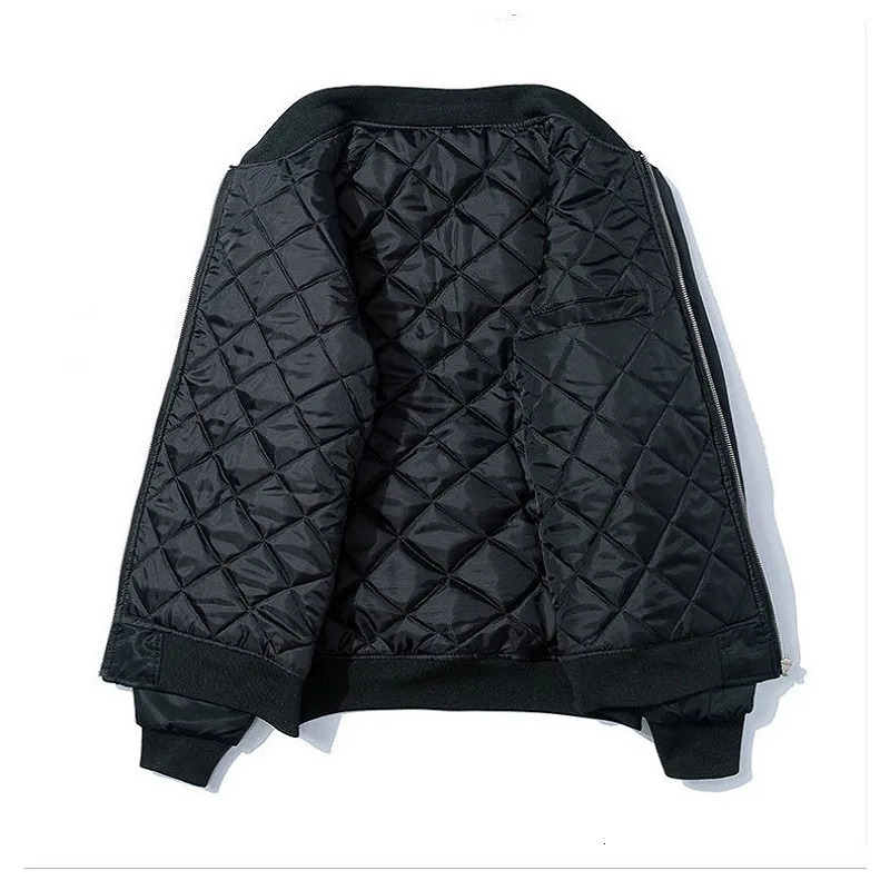 hoodie Winter Bomber Men Thick Embroidery Wolf Pilot Jackets Haruku Casual Black Baseball Jacket Japan Youth Streetwear Male jacket