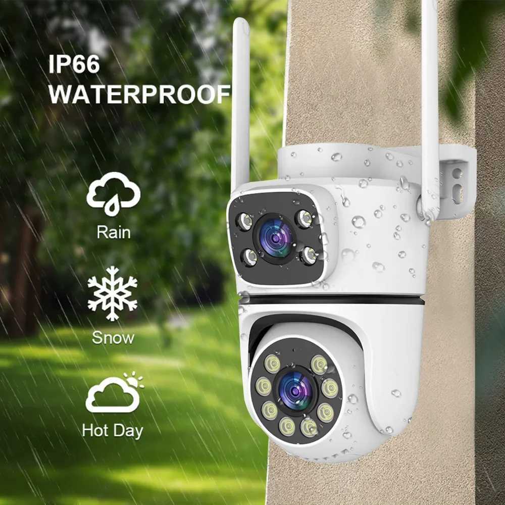 10MP Dual Lens Tuya Wifi Camera PTZ Outdoor Dual Sn 10X Digital Zo Human Detection Wireless Security Camera Surveillance Z241231