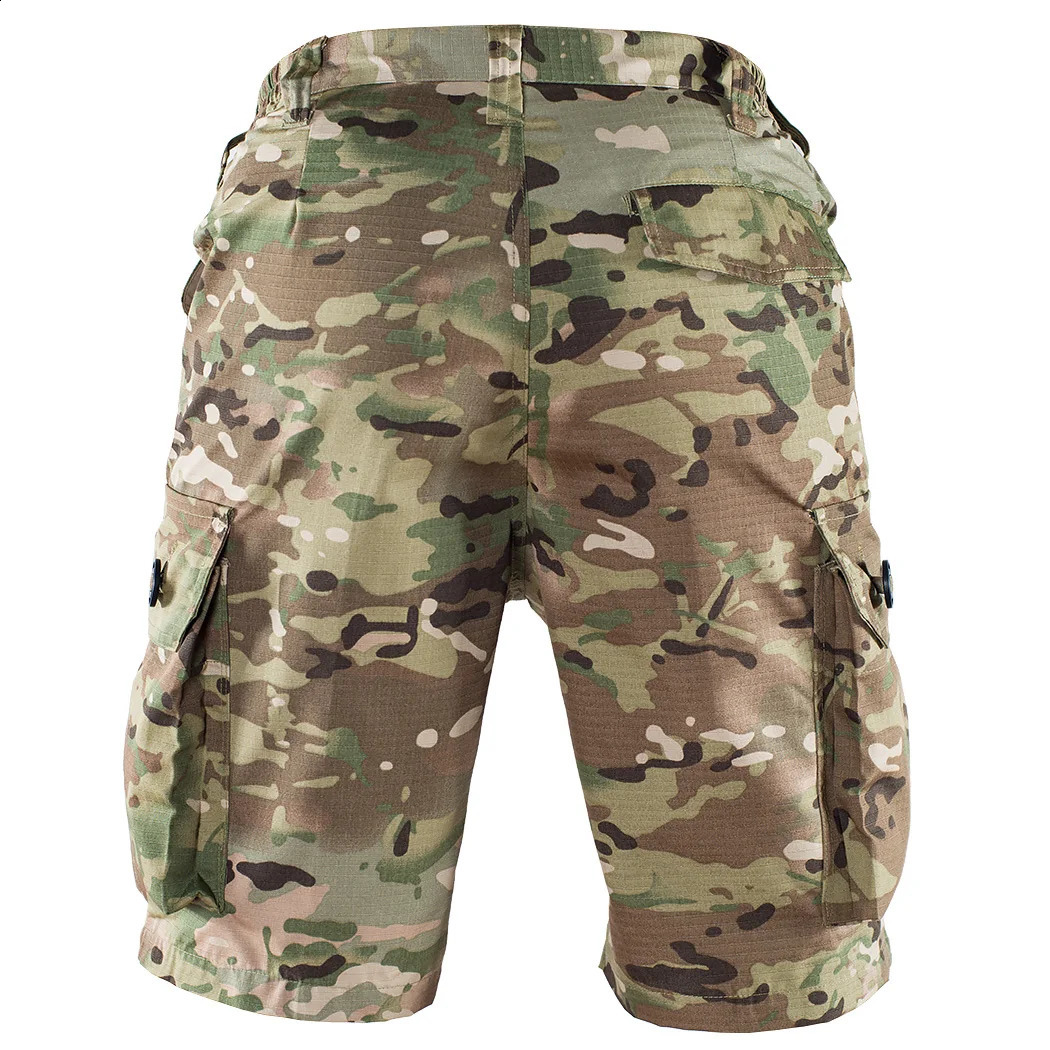 MEGE camouflage casual shorts mens tactical camouflage cargo shorts military gym running sprint set 241231