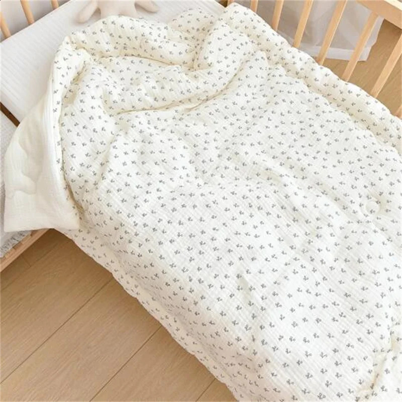 born Baby Unisex Blanket Winter Cotton Knitted Infant Bed Sleeping Covers Quilts Toddler Stroller Swaddle Wrap Bedding Quilt 241227