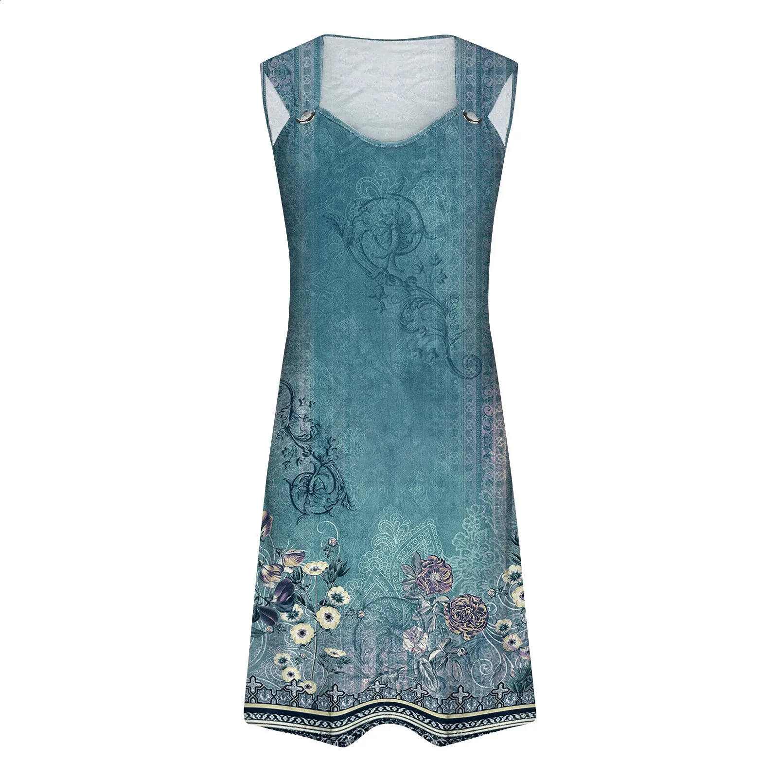 Summer Fashion Womens Flower Beach Vest Womens Bohemian Holiday Loose Leisure Sun Skirt Plus Size Womens Vest 241231