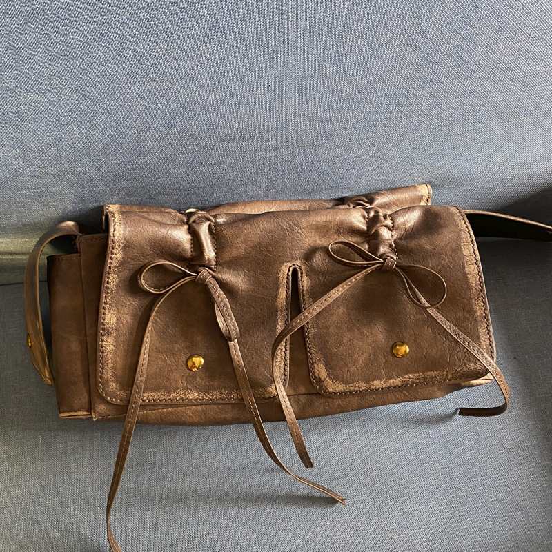 Vintage Niche Design, Bow Decoration, Hand-Held Single Shoulder Armpit Bag Is Suitable For Use