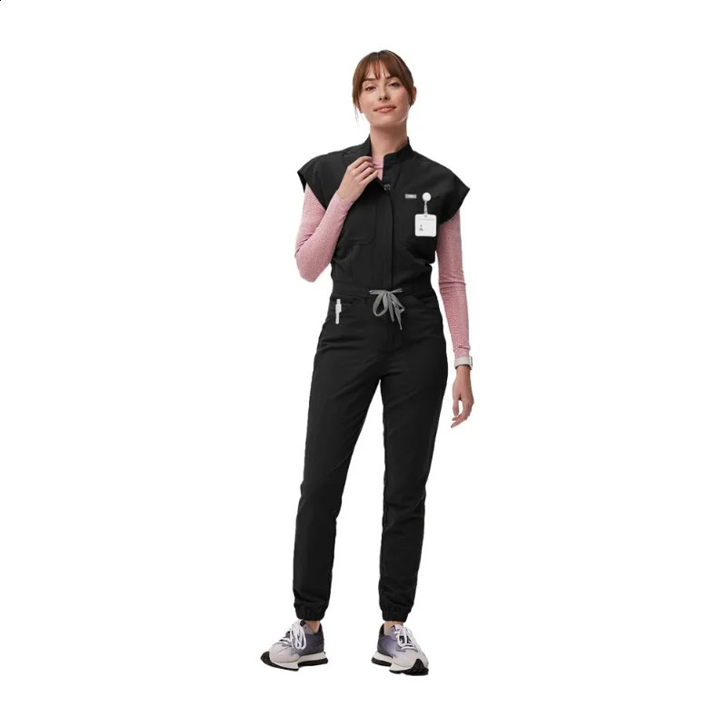 Jumpsuits Scrubs Uniform Short Sleeve Nursing Workwear Nursing Uniforms Women Men Pet Doctor Scrub Workwear 241230