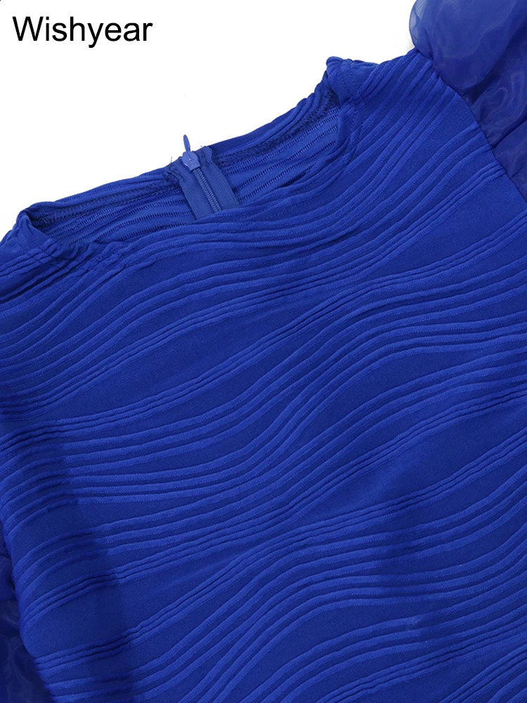 Womens O-neck Ruffle Sleeve Set Hips Bodycon Dress Fashion Office Womens Ultra Thin Pencil Evening Birthday Party Vest Dress 241231