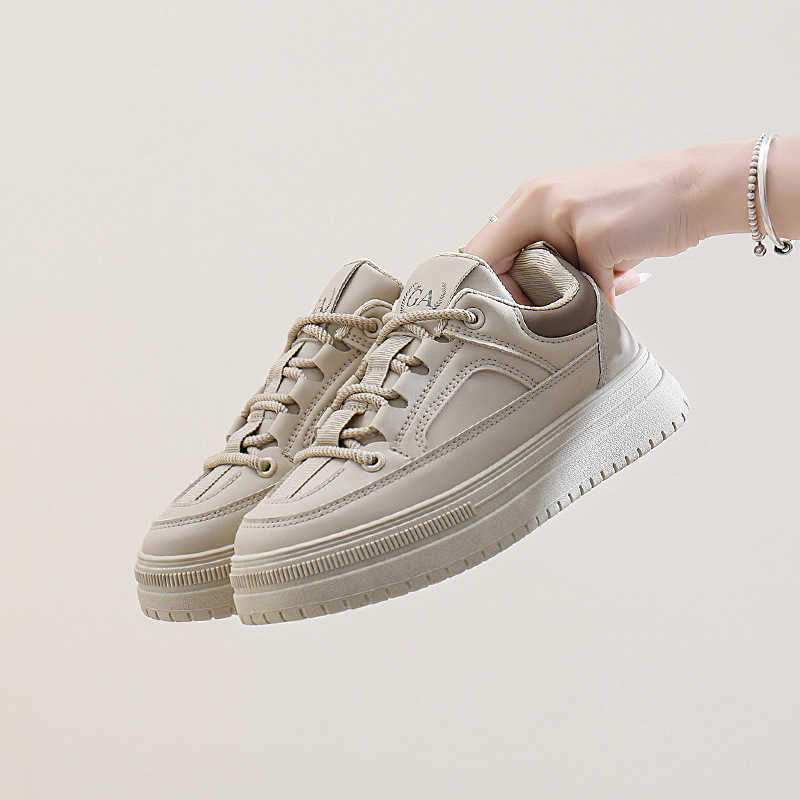 Spring White Shoes New Korean Female Students Thick soled Height Sports Board Shoes Casual Street