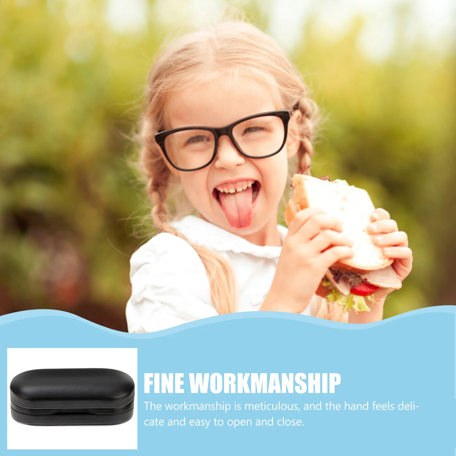 Two Pairs of Glasses Case Practical Storage Portable Eyeglass Dual Use Box Double Pu Sunglasses Holder 241231