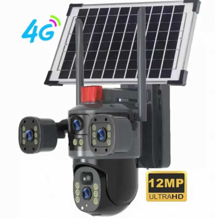 V380PRO 4G 4E 2024 hot s 12MP HD PIR human detection Outdoor ptz cctv ip wifi security 4g sim card solar panel camera Z241231