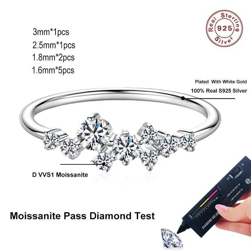 NeeTim Full Moissanite Eternity Ring Sterling Sier with Yellow White Gold Plated Lab Dia Rings For Women Fine Jewelry