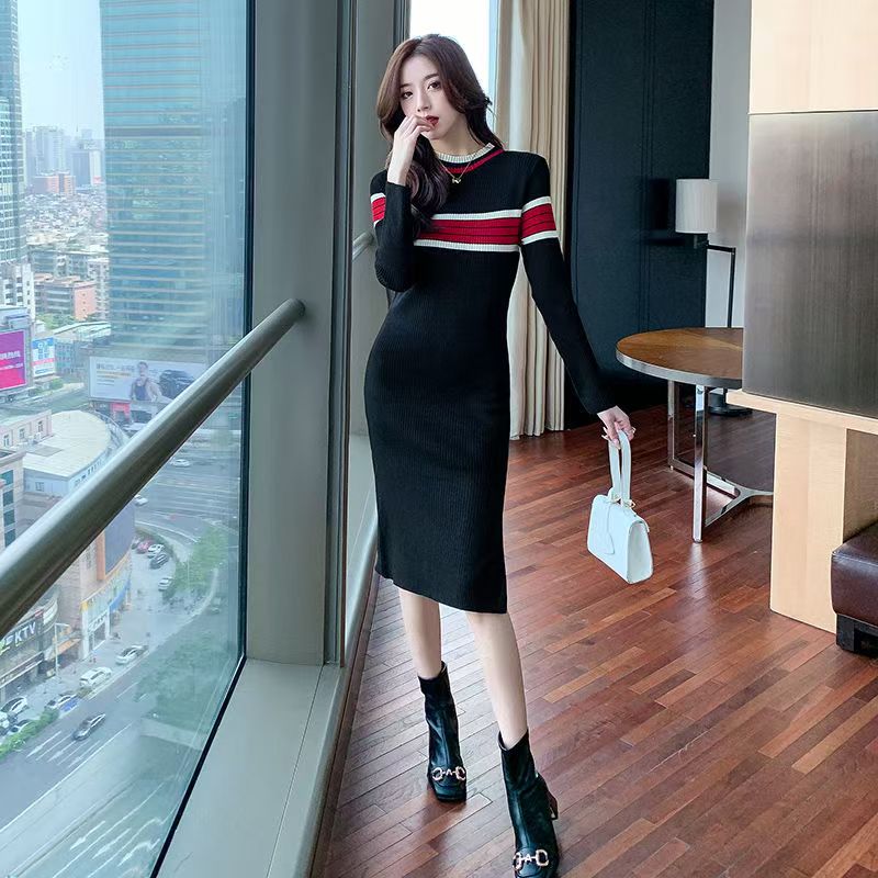 Designer Women Sweater long Dresses Knitted Soft Pullovers Cashmere Jumpers Basic Soft Render Knitwear Warm Knits Coats Vestido De Mujer Blouse Femme