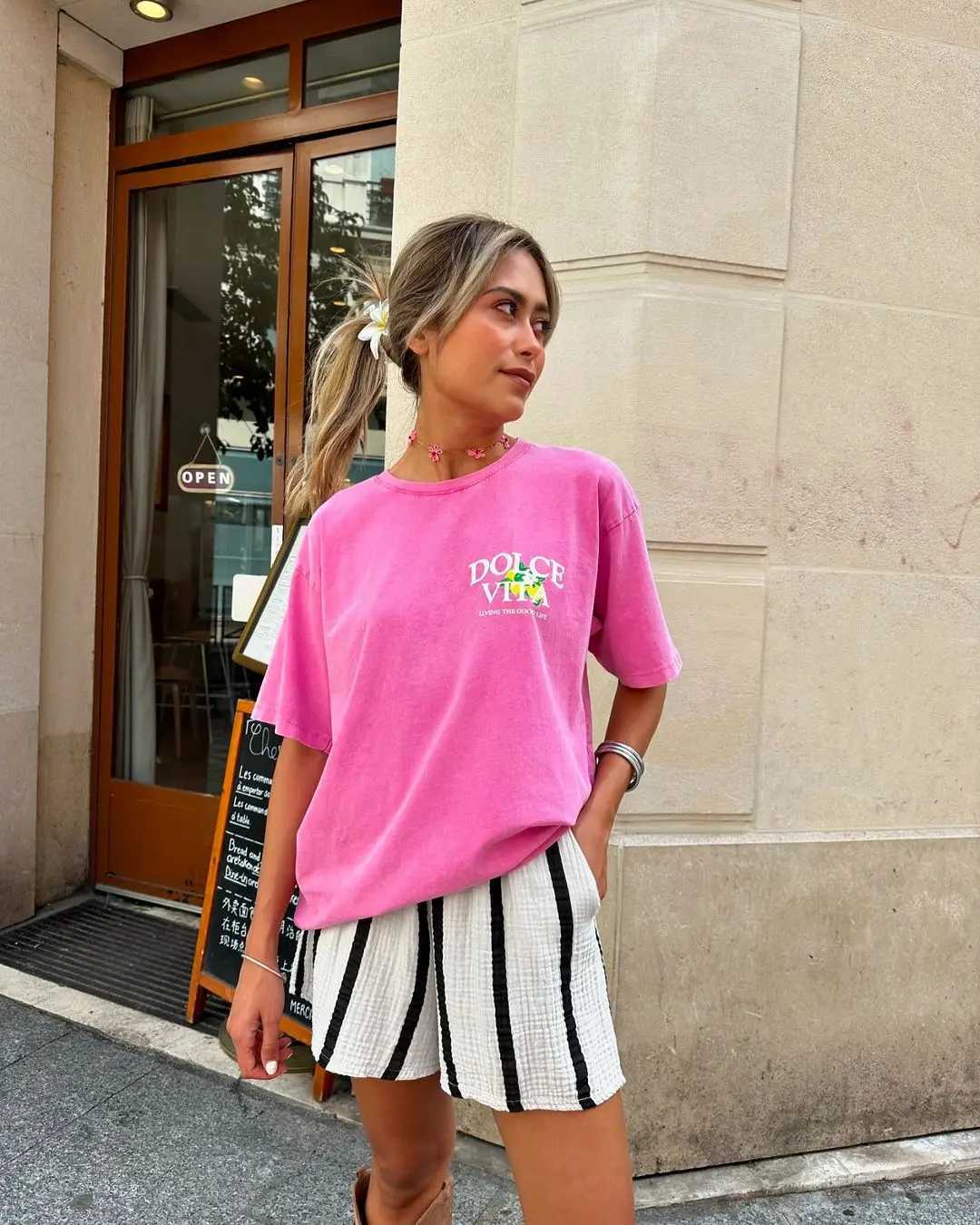 Women's T-Shirt Womens Casual Lemon Graphic T Shirts Strtwear Gothic Clothes Cotton Oversized Y2k Top Men Women Clothing H241231 H25215