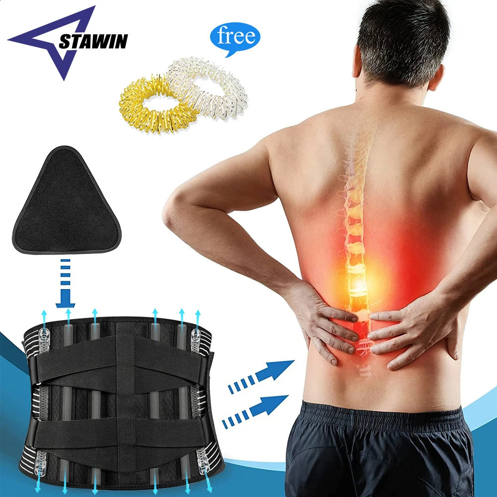 Double Pull Back Lumbar Support Belt Waist Orthopedic Corset Spine Decompression Waist Trainer Brace Home Gym Back Pain Relief 241231